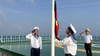 Cán bộ, chiến sĩ ở Trường Sa và Nhà giàn DK1 tổ chức các nghi thức Quốc tang Tổng Bí thư Nguyễn Phú Trọng