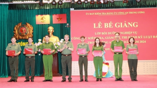 Bế giảng lớp bồi dưỡng nghiệp vụ kiểm tra, giám sát trong CAND năm 2024