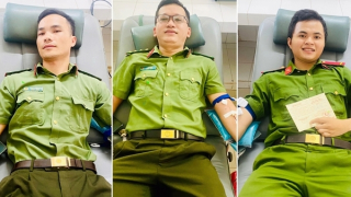 Ba cán bộ, chiến sĩ Công an hiến máu giúp nữ bệnh nhân mổ cấp cứu an toàn