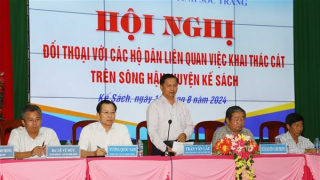 Chủ tịch tỉnh Sóc Trăng cam kết với người dân sẽ đảm bảo an toàn việc khai thác cát làm cao tốc