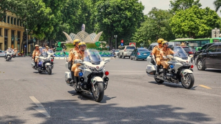 CSGT Hà Nội ra quân cao điểm bảo đảm TTATGT dịp Quốc khánh 2/9