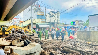 Công trình cống thoát nước sạt lở vùi lấp 2 người