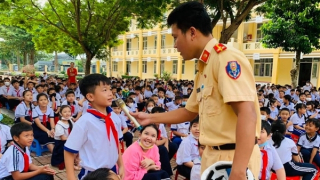 Công an TP Bà Rịa tăng cường đảm bảo ATGT khu vực trường học