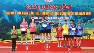 Bóng bàn CAND - T&T về nhất toàn đoàn với 14 huy chương vàng giải trẻ quốc gia