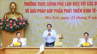 Thủ tướng chủ trì làm việc với các Tập đoàn, doanh nghiệp tư nhân lớn góp phần phát triển đất nước