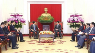 Thường trực Ban Bí thư Lương Cường tiếp Đại sứ Trung Quốc Hà Vĩ