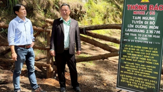 Dừng tuyến đi bộ lên núi LangBiang