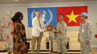 Liên hợp quốc ấn tượng với kỹ thuật thi công sân bay dã chiến của Công binh Việt Nam