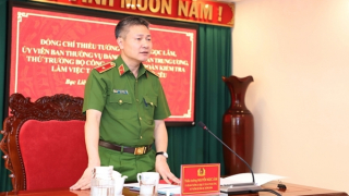 Thứ trưởng Nguyễn Ngọc Lâm kiểm tra công tác tại Công an tỉnh Bạc Liêu