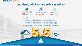 Chuyển nợ dễ dàng - lãi suất nhẹ nhàng cùng Eximbank