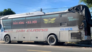 15 phút dập tắt vụ hỏa hoạn trên xe khách giường nằm