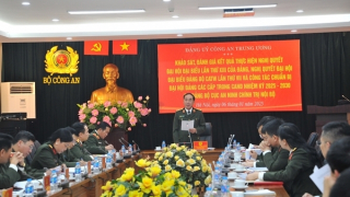 Đảng bộ Cục An ninh chính trị nội bộ được chọn để tổ chức đại hội điểm trong Đảng bộ Công an Trung ương