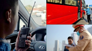 CSGT mặc thường phục ghi hình xe khách vi phạm