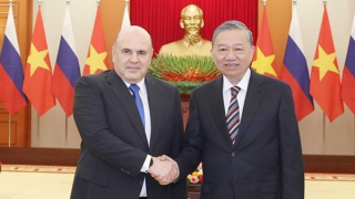 Tổng Bí thư Tô Lâm tiếp Thủ tướng Liên bang Nga Mikhail Mishustin