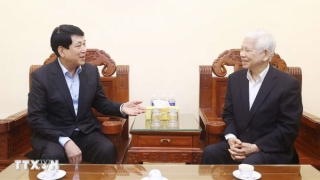 Chủ tịch nước Lương Cường chúc Tết các đồng chí nguyên Chủ tịch nước