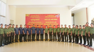 Đoàn cấp cao của Bộ Tư lệnh Hiến binh Campuchia thăm và làm việc tại Trường Cao đẳng ANND I