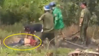 Bị truy đuổi, tên trộm bơi qua sông nhưng không thoát nên dùng dao tự sát