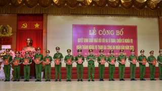Công an tỉnh Bà Rịa-Vũng Tàu tổ chức lễ xuất ngũ cho 210 chiến sĩ nghĩa vụ