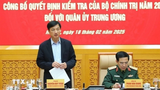 Công bố quyết định kiểm tra đối với Quân ủy Trung ương