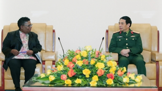 Đại tướng Phan Văn Giang tiếp Quyền Tổng Thư ký Quốc phòng Nam Phi