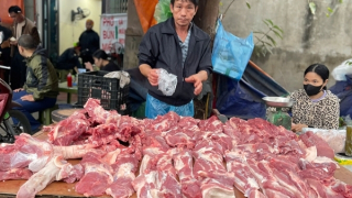 Giá thịt lợn tại chợ tăng mạnh
