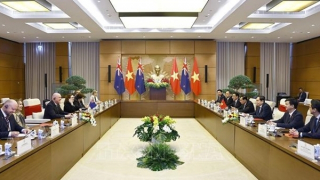 Chủ tịch Quốc hội Trần Thanh Mẫn hội kiến Thủ tướng New Zealand Christopher Luxon