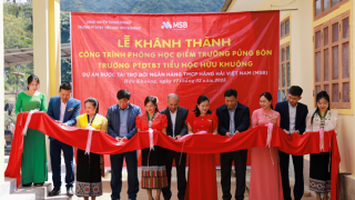 Khánh thành 4 phòng học mới do MSB tài trợ tại điểm trường Pủng Bón, Nghệ An