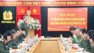 Hội nghị lấy ý kiến vào dự thảo Đề cương Báo cáo chính trị tại Đại hội Đảng bộ Công an Trung ương lần thứ VIII