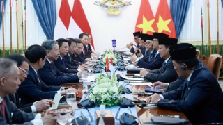 Tổng Bí thư Tô Lâm hội đàm với Tổng thống Indonesia Prabowo Subianto