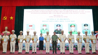 Công an tỉnh Tây Ninh tuyên dương cán bộ đoàn tiêu biểu