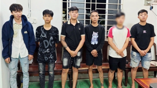 Tạm giữ hình sự 6 đối tượng gây rối trên QL 61C