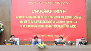 Bộ trưởng Lương Tam Quang gặp mặt, đối thoại với đoàn viên thanh niên CAND