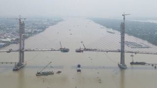 Đẩy nhanh tiến độ thi công cầu Rạch Miễu 2 để hợp long vào dịp lễ 30/4