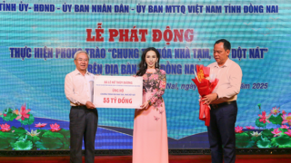 Bà Lê Nữ Thùy Dương ủng hộ 55 tỷ đồng cho chương trình xóa nhà tạm, nhà dột nát tỉnh Đồng Nai