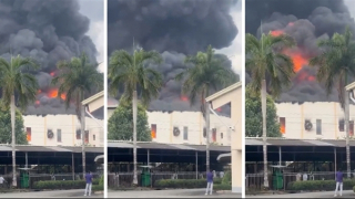 Dập tắt đám cháy lớn tại Khu công nghiệp Tân Hương