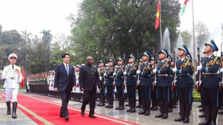 Chủ tịch nước Lương Cường chủ trì lễ đón chính thức Tổng thống Burundi