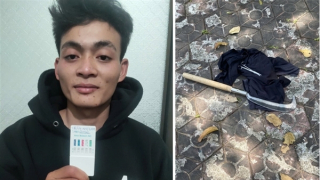 Bắt giữ đối tượng vác rựa gây rối tại trung tâm TP Quảng Ngãi