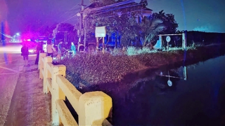 Công an xã tuần tra đêm, cứu nạn kịp thời nam thanh niên bị rơi xuống kênh