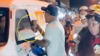 Triệu tập đối tượng có dấu hiệu say xỉn đập phá xe ô tô giữa đường