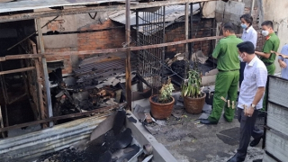 Cận cảnh hiện trường vụ cháy khiến 4 người tử vong ở Tiền Giang