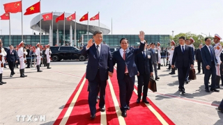 Thủ tướng Phạm Minh Chính ra sân bay tiễn Tổng Bí thư, Chủ tịch nước Trung Quốc Tập Cận Bình