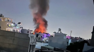 Cháy cửa hàng chuyên bán giầy dép, quần áo thể thao rộng hàng trăm mét vuông