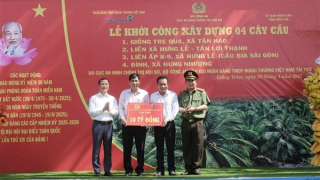 Cục An ninh chính trị nội bộ phối hợp ngân hàng xây dựng 4 cầu nông thôn