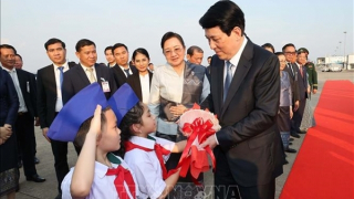 Chủ tịch nước Lương Cường kết thúc tốt đẹp chuyến thăm cấp Nhà nước tới Lào