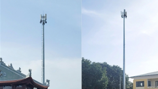 Núp bóng tài trợ cột điện chiếu sáng đa năng để lắp đặt chui trạm phát sóng