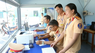 Công an Tiền Giang lần đầu tiên tổ chức kỳ thi sát hạch lái xe hạng A1