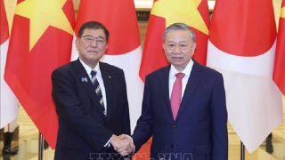 Tổng Bí thư Tô Lâm tiếp Thủ tướng Nhật Bản Ishiba Shigeru