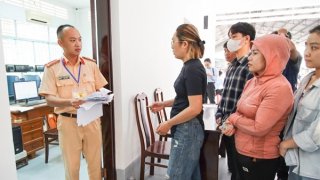 Công an TP Cần Thơ lần đầu tổ chức kỳ sát hạch lái xe mô tô hạng A1