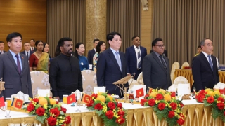 Chủ tịch nước Lương Cường chủ trì chiêu đãi cấp Nhà nước Tổng thống Sri Lanka