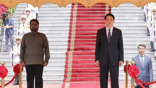 Chủ tịch nước Lương Cường chủ trì lễ đón chính thức Tổng thống Sri Lanka